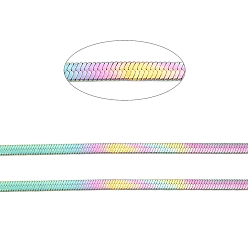 Rainbow Color Ионное покрытие (ip) 304 цепи из нержавеющей стали в елочку, с катушкой, пайки, Радуга цветов, 4 мм, около 5 м / рулон