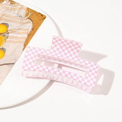 Tartan Пластиковые заколки-коготь для волос для женщин и девочек, шотландка, 85x48x40 мм