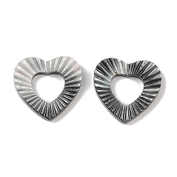 Черный Непрозрачная смола декодирует кабошоны, полые сердца, чёрные, 17.5x18x3 мм