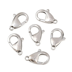 Нержавеющая Сталь Цвет Устойчивы к потускнению 304 застежки-клешни из нержавеющей стали, застежки на спусковой крючок, ручная полировка, цвет нержавеющей стали, 21x13.5x4 мм, отверстие : 2.5 мм