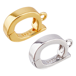 Real Gold Plated & Real Platinum Plated 2 шт. 2 цвета 925 укороченные стержни из стерлингового серебра, кулон поручительств, настоящее золото и платина, 10.5x7x2.5 мм, отверстие : 1 мм, 1 шт / цвет