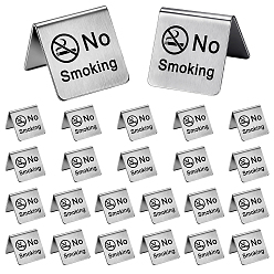 Нержавеющая Сталь Цвет 24шт. табличка «Курение запрещено» из нержавеющей стали, цвет нержавеющей стали, 50x55x43 мм