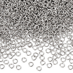 Нержавеющая Сталь Цвет 304 из нержавеющей стали открыты кольца прыжок, цвет нержавеющей стали, 5x1 мм, 18 датчик, внутренний диаметр: 3 мм, 2500 шт / комплект