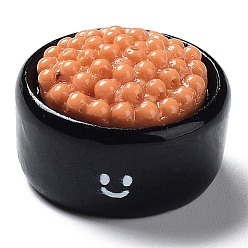 Sushi Непрозрачная смола декодирует кабошоны, имитация еды, суши, 20.5x14 мм