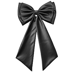 Black Nylon Detachable Bridal Bowknot for Wedding Dresses, Black, 57.5x37.8x3.9cm