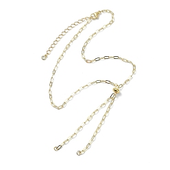 Золотой 3мм латунная цепочка-слайдер для изготовления ожерелья, золотые, 20.08 дюйм (51 см)