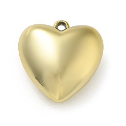 с Золотистым Покрытием Покрытие акриловые подвески, с петлей, сердце, с золотым покрытием, 36x35x17.5 мм, отверстие : 3.5 мм