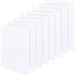 Blanc Plaques de moule en pvc expansé, rectangle, fournitures de matériel de modèle de table de sable, blanc, 200x300x2mm