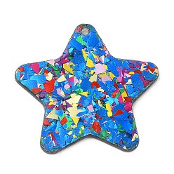 Звезда Акриловые подвески, звезда, 37x40x2 мм, отверстие : 2 мм