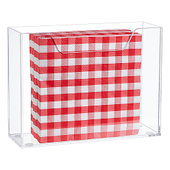 Claro Soportes acrílicos para toallas desechables para montaje en pared, ideales para el baño., con pegatinas, Rectángulo, Claro, 178x58x135 mm, diámetro interior: 172x52 mm