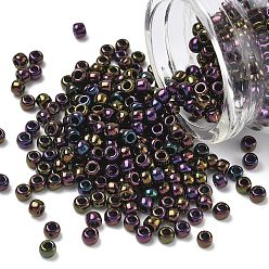 (85) Metallic Iris Purple Тохо 6/0 круглые бусины, японский бисер, (85) пурпурный металлический ирис, 4 мм, отверстие : 1.5 мм, Около 168 шт / 10 г