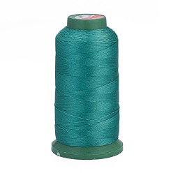 Light Sea Green Polyester Sewing Threads, Temperature Heat Resistant Threads, DIY Leather Sewing Craft, Bookbinding, Shoe Repairing, Light Sea Green, 0.3mm, 1800m/roll