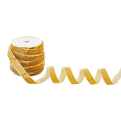 (932FM) Темно-синий аква-матовый с подкладкой Блестящие бархатные ленты в стиле блесток, для аксессуаров для одежды, темно-золотистые, 5/8 дюйм (16 мм)