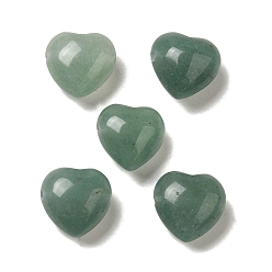 Aventurina Verde Perlas de aventurina verde naturales, corazón, 14.5~15x14.5~15x8.5 mm, agujero: 1.5 mm