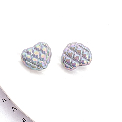 Средний Фиолетовый 5 акриловые бусины с УФ-покрытием, сердце, средне фиолетовый, 17x20.2 мм, 5 шт / комплект