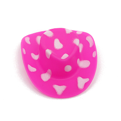 Средний Фиолетово-красный Пластиковая мини-ковбойская шляпа в стиле вестерн, Мини-милая кукольная шляпа, праздничное платье, шляпа для украшения куклы, средне фиолетовый красный, 54x46x16 мм