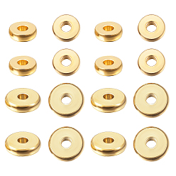 Golden PVD Vacuum Plating 304 Stainless Steel Spacer Beads, Donut, Golden, 8mmx2.5mm, 10x2.5mm, Hole: 3mm, 40pcs/box