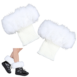 Белый Носки из акрилового волокна и шерстяной пряжи на голенище, гетры, белые, 190x200x40~63.5 мм