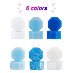 Blue CRASPIRE DIY Scrapbook Crafts, Including Sealing Wax Particles, Plastic Bead Containers, Stainless Steel Spoons and Candles, Blue, 9mm, 364pcs/set