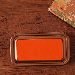 Оранжево-Красный Пластиковые штампы с чернилами для пальцев, для ребенка поделки из бумаги художественное ремесло, скрапбукинга, прямоугольные, оранжево-красный, 103x58x18 мм