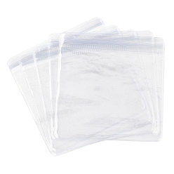 Прозрачный ПВХ антиокислительные пакеты с застежкой-молнией, прозрачный чехол для хранения ювелирных изделий с защитой от потускнения, квадратный, прозрачные, 13x13x0.03 см, односторонняя толщина: 4.9 мил(0.125мм)