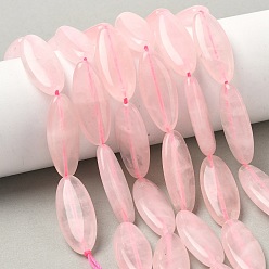 Розовый Кварц Природного розового кварца нитей бисера, лошадиный глаз , 29~30x12~12.5x5.5~6.5 мм, отверстие : 0.7~1 мм, около 13 шт / нитка, 14.96 дюйм (38 см)