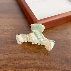 Светло-голубой Заколки для волос из ацетата целлюлозы (смола) с бантиком, аксессуары для волос для девочек и женщин, светло-голубой, 46x76 мм