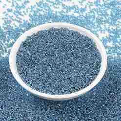 (RR326) Transparent Capri Blue Luster Миюки круглые бусины рокайль, японский бисер, 15/0, (rr 326) прозрачный капри синий глянец, 1.5 мм, отверстия : 0.7 mm, около 250000 шт / фунт