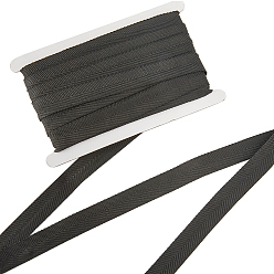 Черный 20 ярдов полипропиленовой саржевой ленты, елочка лента, для упаковки подарков, оформление партии, плоский, чёрные, 7/8 дюйм (22 мм)