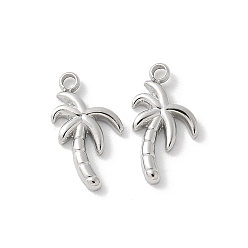 Нержавеющая Сталь Цвет 304 прелести нержавеющей стали, очарование кокосового дерева, анти-тускнение, цвет нержавеющей стали, 11.5x6x1.5 мм, отверстие : 1.2 мм