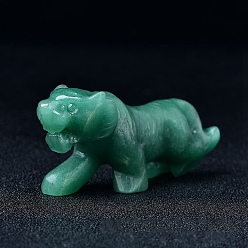 Зеленый Авантюрин Натуральный зеленый авантюрин, украшение для дома, настольное украшение, ремесло, тигр, 100 мм