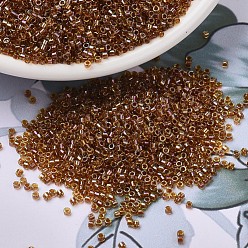 (DB1735) Шартрезский AB с Темно-топазовой Подкладкой Бусины miyuki delica, цилиндр, японский бисер, 11/0, (дб 1735) зеленовато-желтого топаза на подкладке, 1.3x1.6 мм, отверстия: 0.8 мм, около 10000 шт / мешок, 50 г / мешок