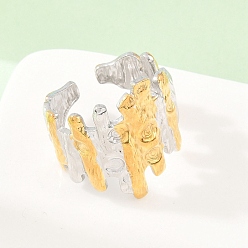 Другие 304 открытые кольца манжеты из нержавеющей стали, ионное покрытие (ip), золотые и нержавеющая сталь цвет, 23 мм, внутренний диаметр: 18 мм