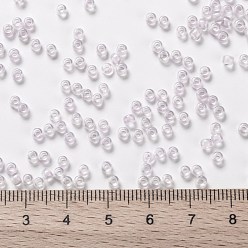 (1066) Pale Purple Lined Crystal TOHO Round Seed Beads, Japanese Seed Beads, (1066) Pale Purple Lined Crystal, 8/0, 3mm, Hole: 1mm, about 1110pcs/50g