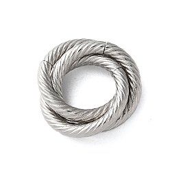 Нержавеющая Сталь Цвет 304 нержавеющей стали связывающий кольца, тройные круги, цвет нержавеющей стали, 17x5 мм, внутренний диаметр: 10.5 мм