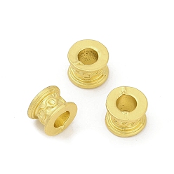 Матовый Золотой Цвет Сплавочные европейские бусины, без кадмия и без свинца, колонка, бусины с большим отверстием, матовый золотой цвет, 9.5x7 мм, отверстие : 4.5 мм