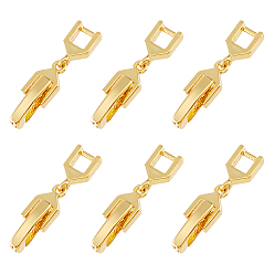 Настоящее золото 24K 6Латунные застежки-раскладывающиеся детали, пятиугольник, реальный 24 k позолоченный, 22x5 мм, отверстие : 3x3 мм