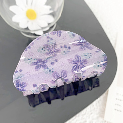 Лиловый Акриловые коготь заколки, аксессуары для волос для женщин и девочек, арка, сирень, 80x45 мм