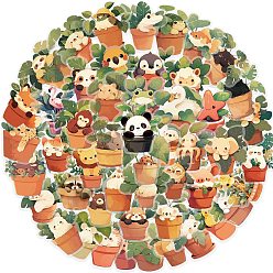 Other Animal 50шт ПВХ самоклеящиеся водонепроницаемые наклейки, животное в горшке, Украшение дневника для фотоальбома своими руками, 40~80 мм