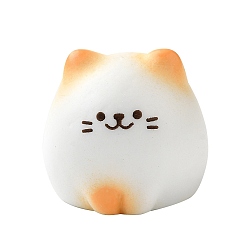 Белый Симпатичная скульптура кошки из смолы, украшение для витрины, белые, 20x23x18 мм
