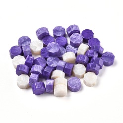 (52) Непрозрачная лаванда Частицы сургуча, для ретро печать печать, восьмиугольник, разноцветные, 9 мм, около 1500 шт / 500 г