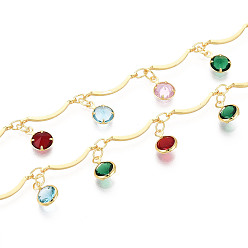 Золотой Латунные зубчатые стержневые цепи, с подвеской из кубического циркония и бриллианта, пайки, с катушкой, золотые, 15.5x1.8 мм, около 16.40 футов (5 м) / рулон