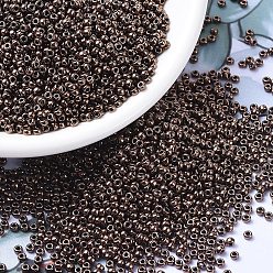 (RR461) Metallic Chocolate MIYUKI Round Rocailles Beads, Japanese Seed Beads, 11/0, (RR461) Metallic Chocolate, 2x1.3mm, Hole: 0.8mm, about 1100pcs/bottle, 10g/bottle