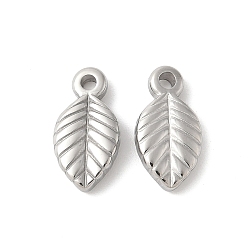 Нержавеющая Сталь Цвет 304 прелести нержавеющей стали, лист прелести, анти-тускнение, цвет нержавеющей стали, 13x6.5x2 мм, отверстие : 1.4 мм