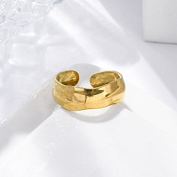 Золотой 304 открытые манжеты из нержавеющей стали для женщин, золотые, регулируемый, 7 мм