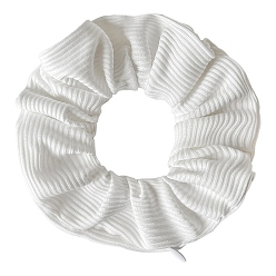 Белый Тканевые резинки для волос для женщин и девочек, белые, 110 мм