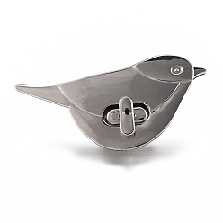 Платина Застежки-замки для сумок из сплава, сумочки, аксессуары для замены сумок, птица, платина, 68x32x6.5 мм, отверстие : 15.5x6.5 мм