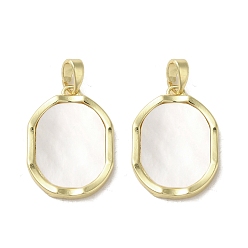 Polygon Подвески из латунных ракушек, геометрические прелести, реальный 18 k позолоченный, многоугольник, 22x15.5x2 мм, отверстие : 3x5 мм