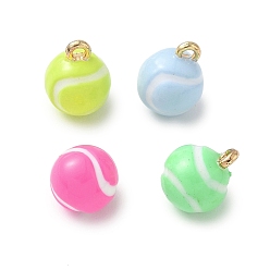 Tennis Подвески из эмали и сплава, золотые, большой теннис, 11x8 мм, отверстие : 1.2 мм