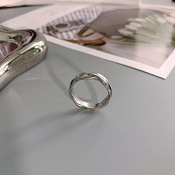 Нержавеющая Сталь Цвет 304 из нержавеющей стали кольца палец для мужчин, твист кольцо, цвет нержавеющей стали, размер США 6 (16.5 мм)